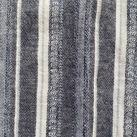 Briggs Linen‎ Blend Striped Boho Wide Leg Crop Pants Sz. L - Picture 4 of 7